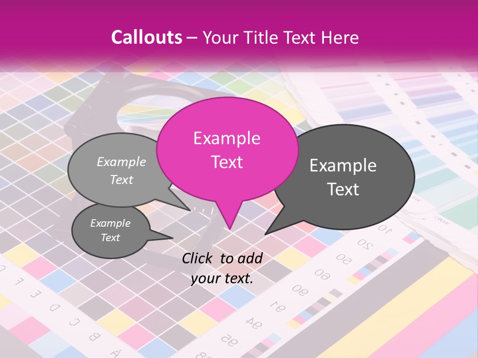 A Magnifying Glass Sitting On Top Of A Table PowerPoint Template