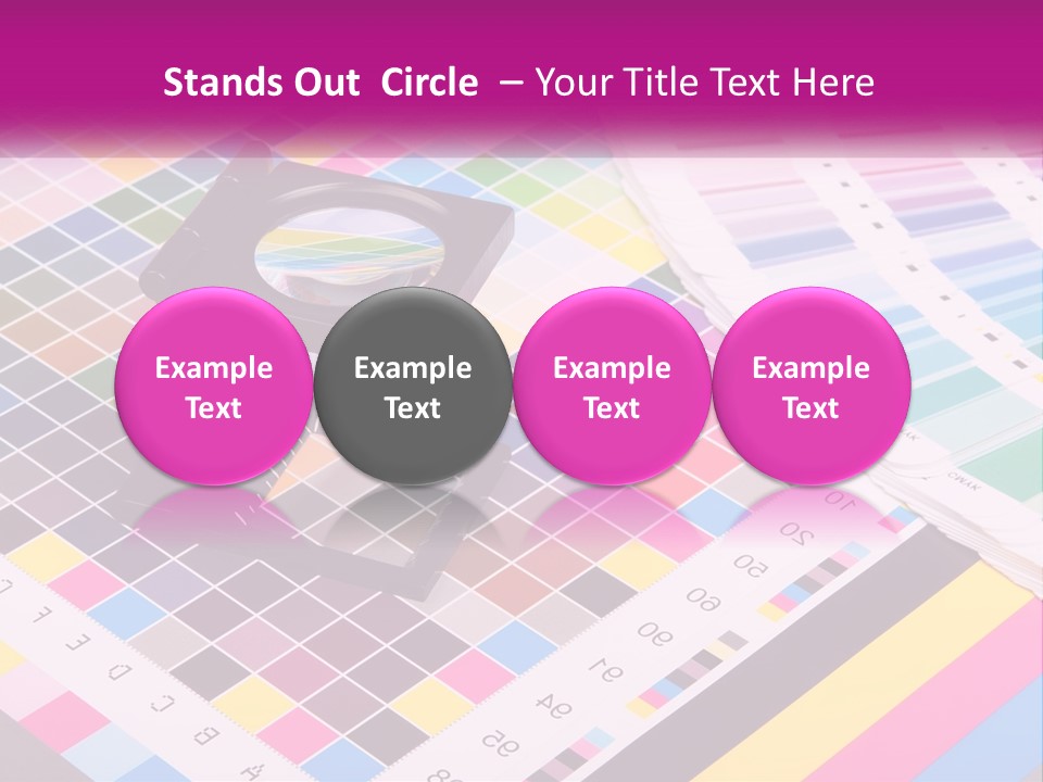 A Magnifying Glass Sitting On Top Of A Table PowerPoint Template
