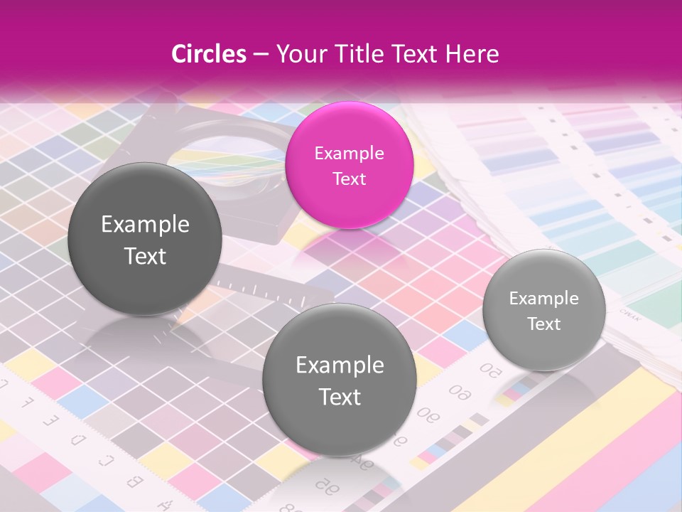 A Magnifying Glass Sitting On Top Of A Table PowerPoint Template
