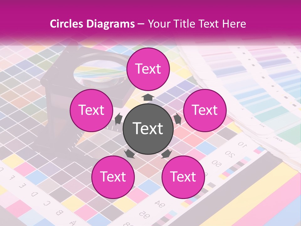 A Magnifying Glass Sitting On Top Of A Table PowerPoint Template