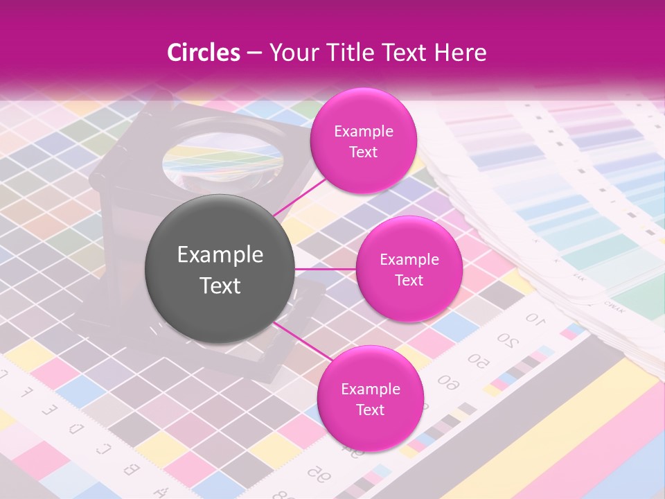 A Magnifying Glass Sitting On Top Of A Table PowerPoint Template
