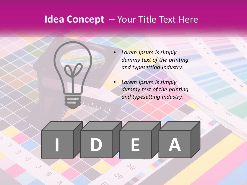 A Magnifying Glass Sitting On Top Of A Table PowerPoint Template