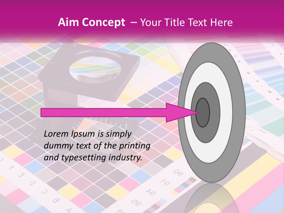 A Magnifying Glass Sitting On Top Of A Table PowerPoint Template