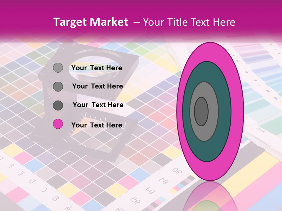 A Magnifying Glass Sitting On Top Of A Table PowerPoint Template