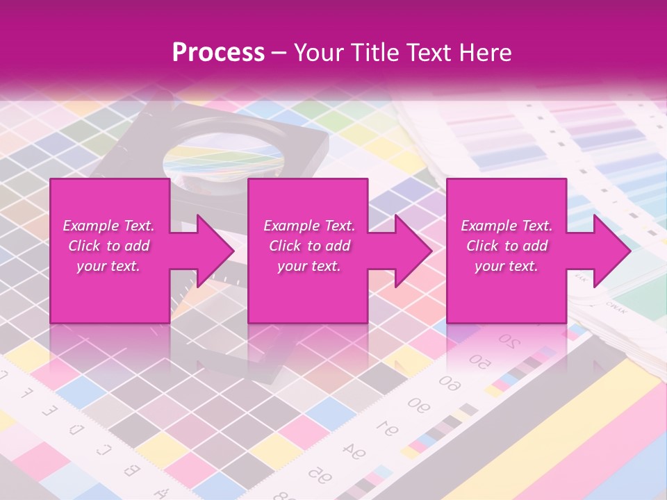 A Magnifying Glass Sitting On Top Of A Table PowerPoint Template