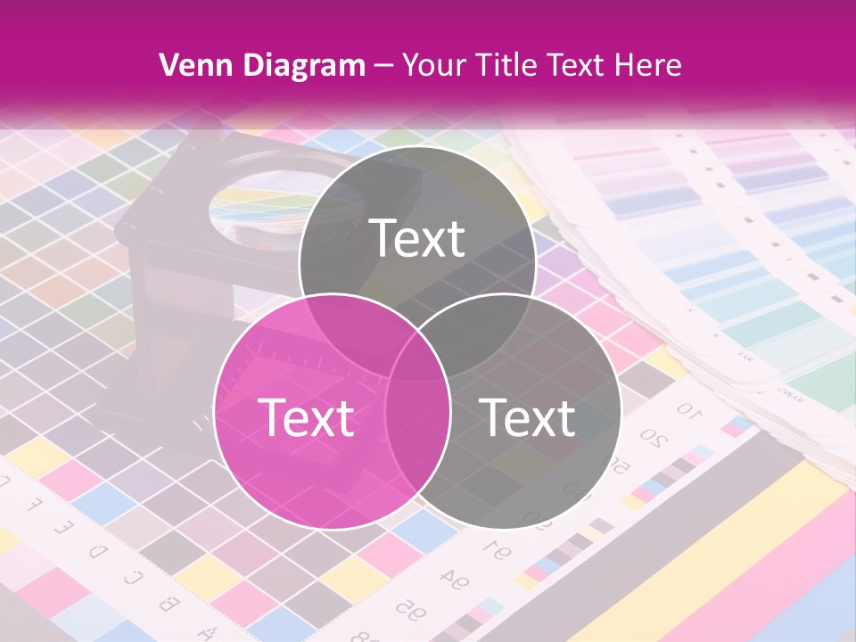 A Magnifying Glass Sitting On Top Of A Table PowerPoint Template