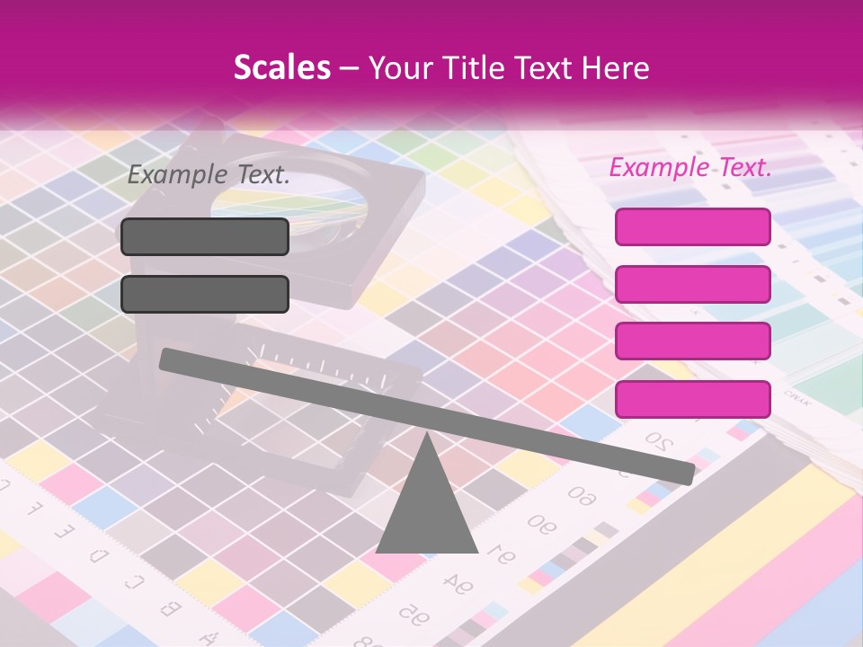 A Magnifying Glass Sitting On Top Of A Table PowerPoint Template