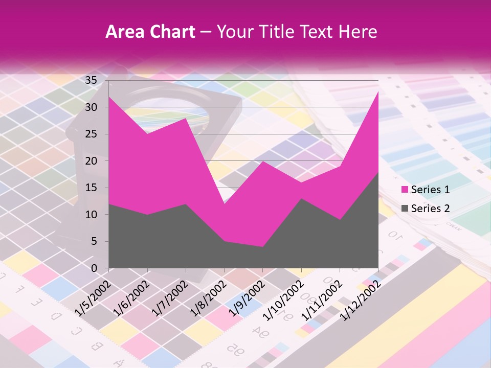 A Magnifying Glass Sitting On Top Of A Table PowerPoint Template