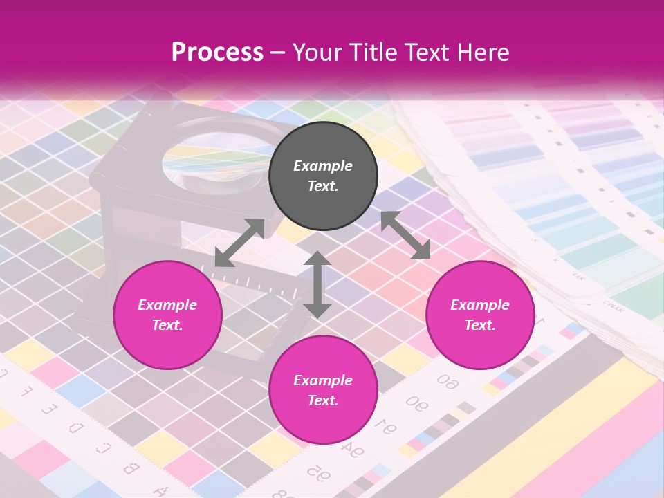 A Magnifying Glass Sitting On Top Of A Table PowerPoint Template