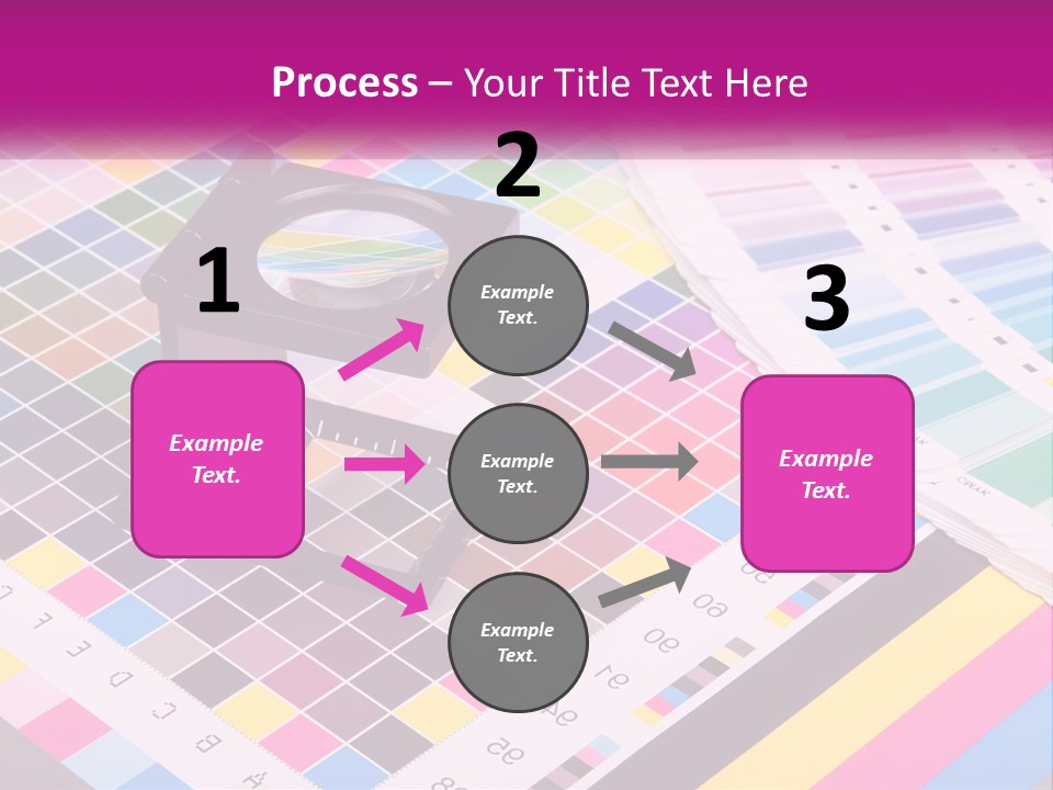 A Magnifying Glass Sitting On Top Of A Table PowerPoint Template