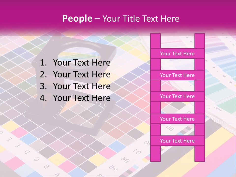 A Magnifying Glass Sitting On Top Of A Table PowerPoint Template