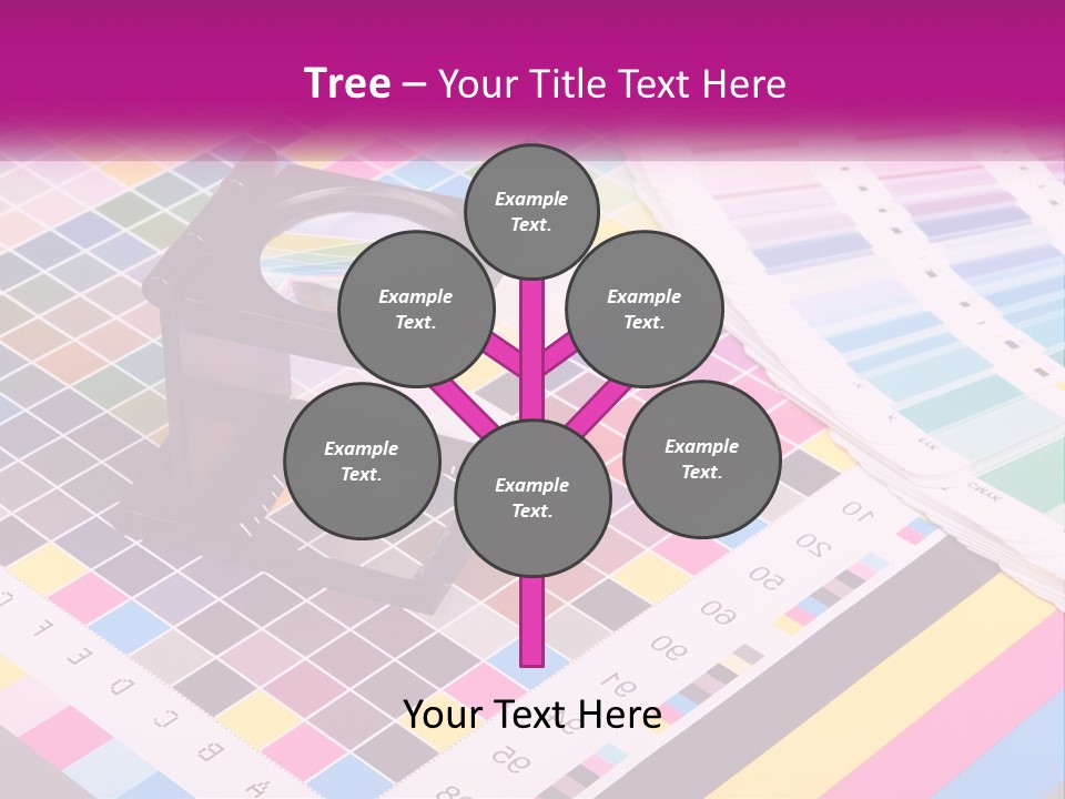 A Magnifying Glass Sitting On Top Of A Table PowerPoint Template