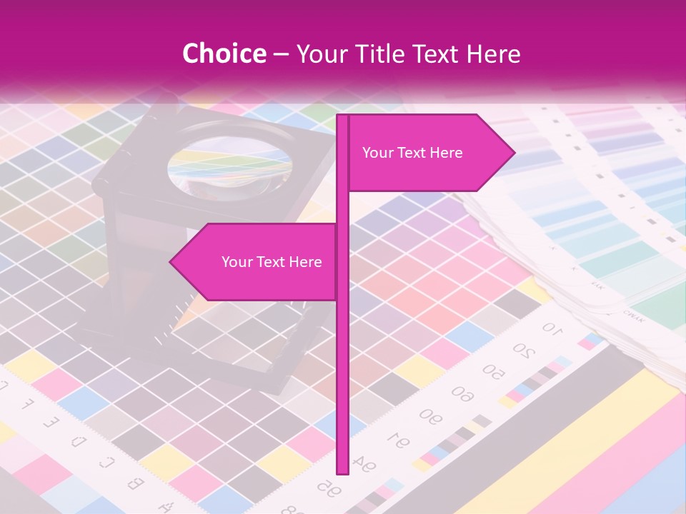 A Magnifying Glass Sitting On Top Of A Table PowerPoint Template