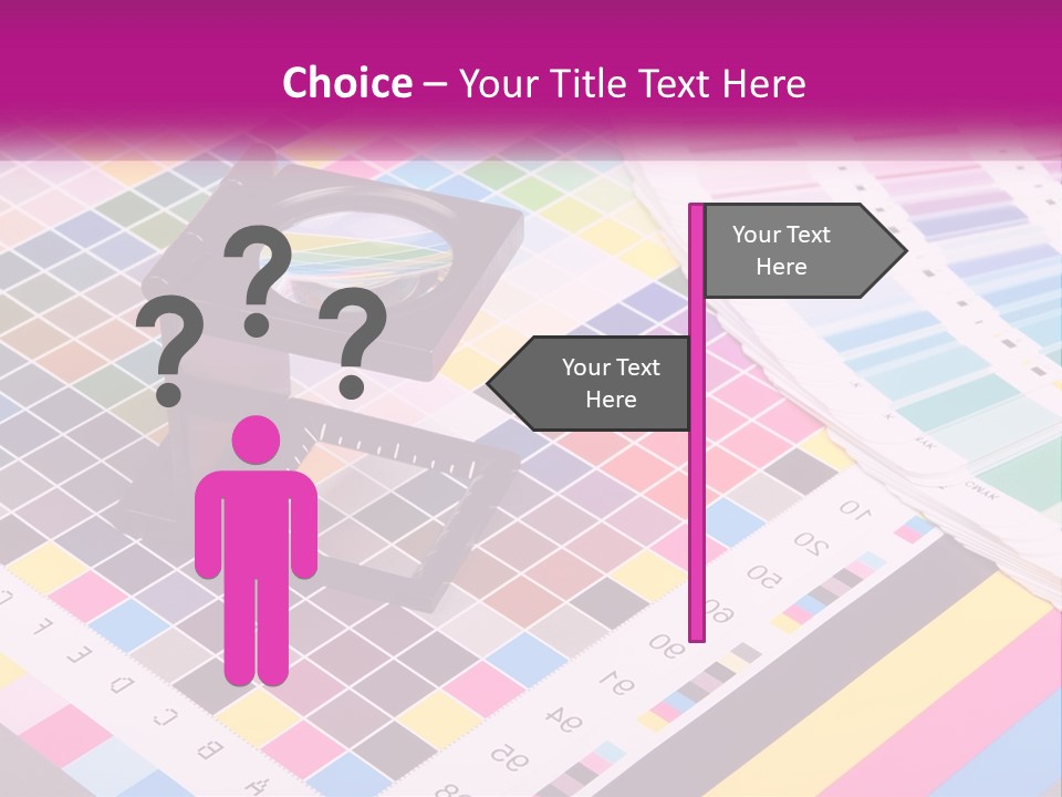 A Magnifying Glass Sitting On Top Of A Table PowerPoint Template
