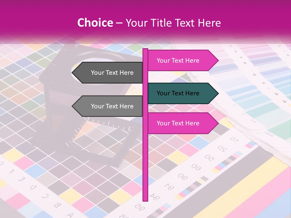 A Magnifying Glass Sitting On Top Of A Table PowerPoint Template