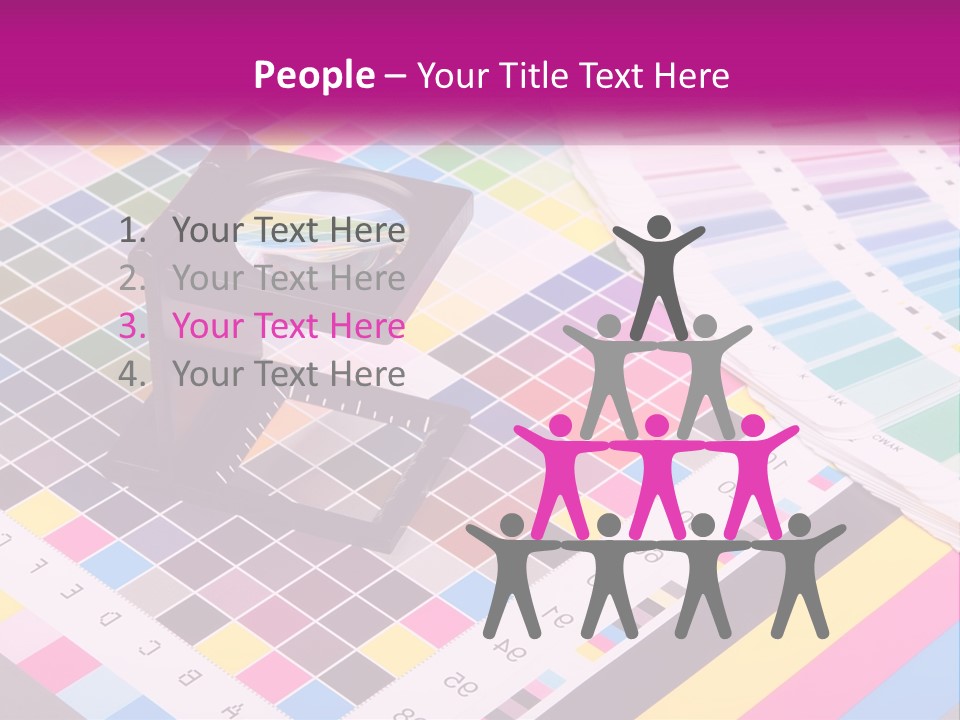 A Magnifying Glass Sitting On Top Of A Table PowerPoint Template