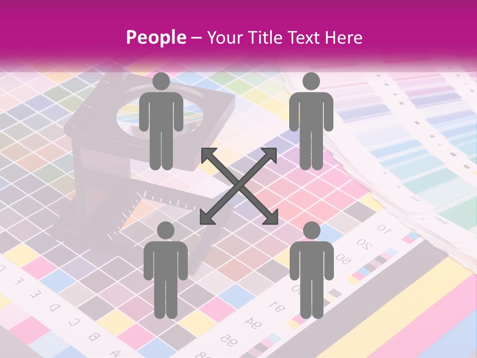 A Magnifying Glass Sitting On Top Of A Table PowerPoint Template