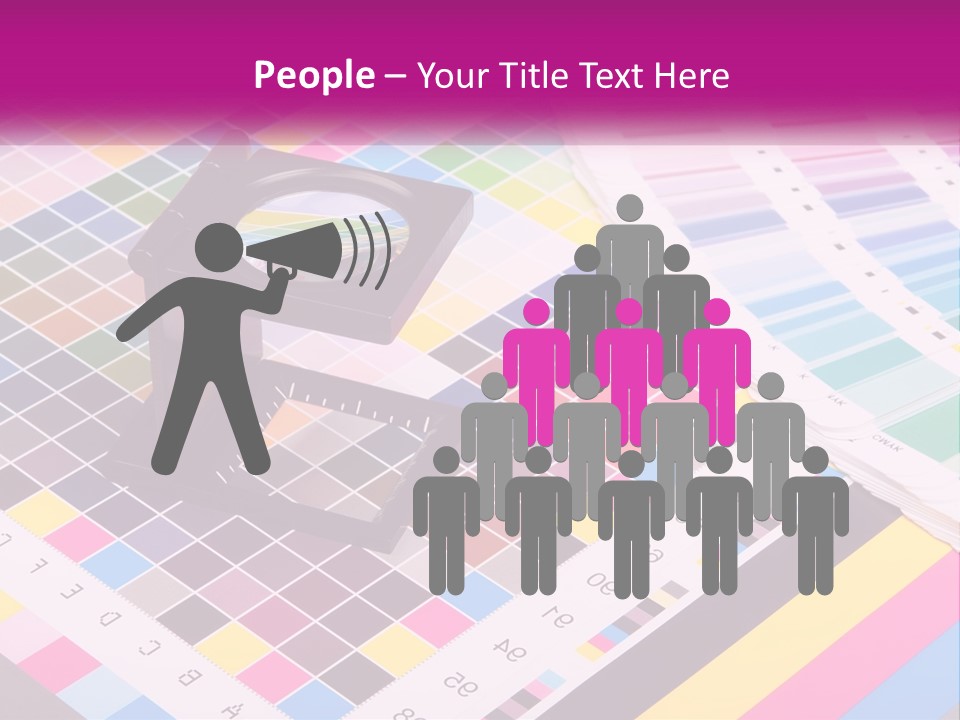 A Magnifying Glass Sitting On Top Of A Table PowerPoint Template