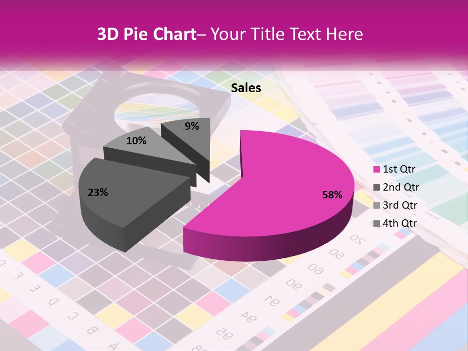 A Magnifying Glass Sitting On Top Of A Table PowerPoint Template