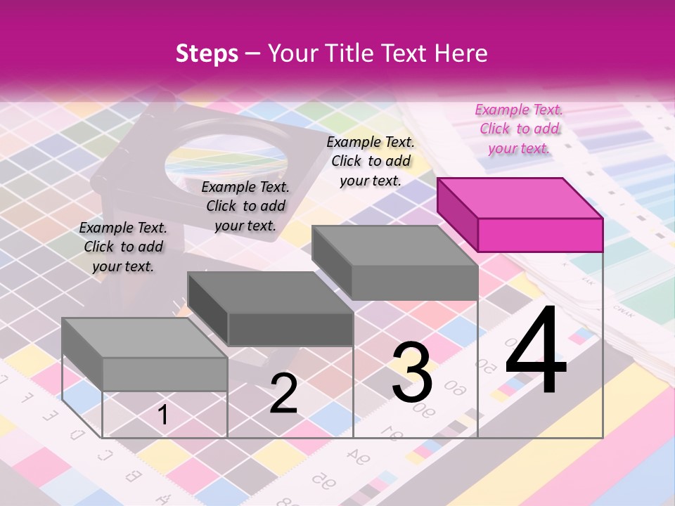 A Magnifying Glass Sitting On Top Of A Table PowerPoint Template