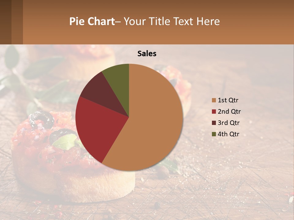 A Wooden Table Topped With Mini Pizzas Covered In Toppings PowerPoint Template