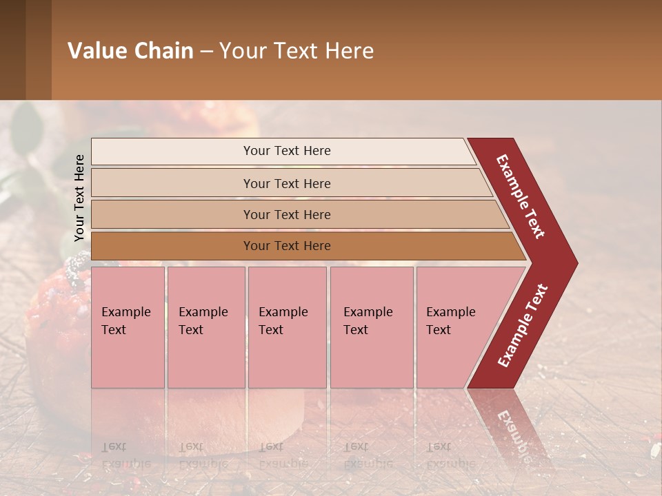 A Wooden Table Topped With Mini Pizzas Covered In Toppings PowerPoint Template