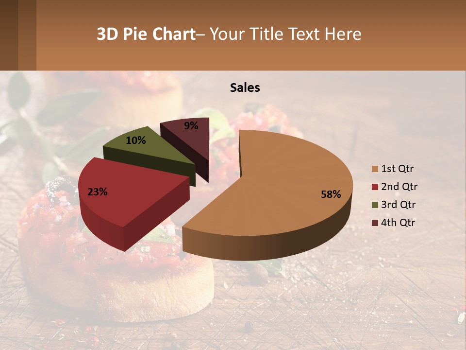 A Wooden Table Topped With Mini Pizzas Covered In Toppings PowerPoint Template