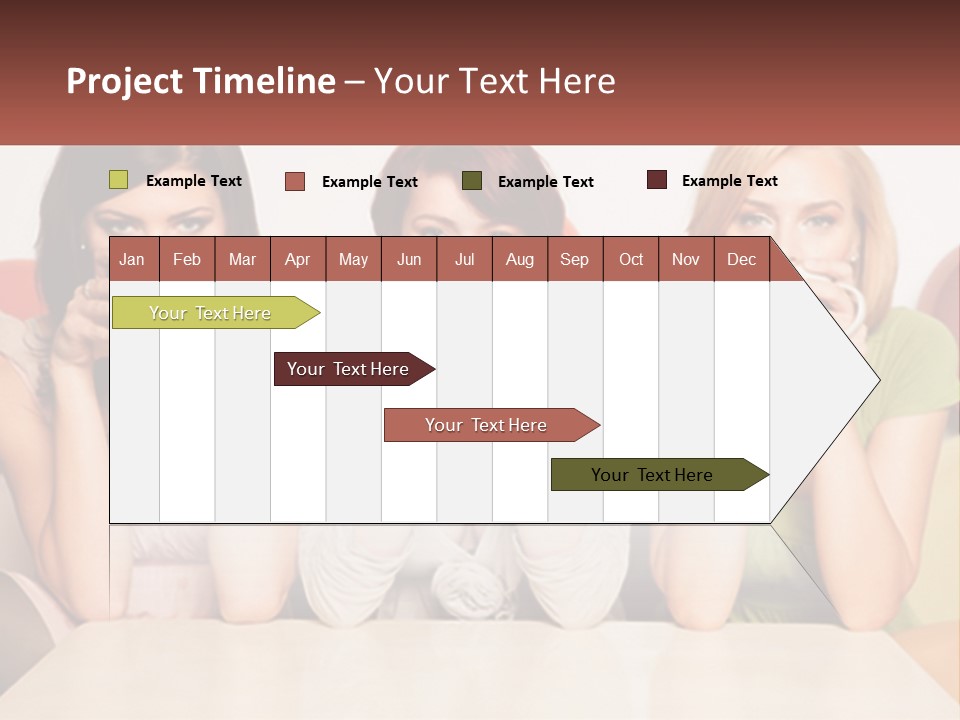 Three Women Sitting On A Couch Drinking Coffee PowerPoint Template