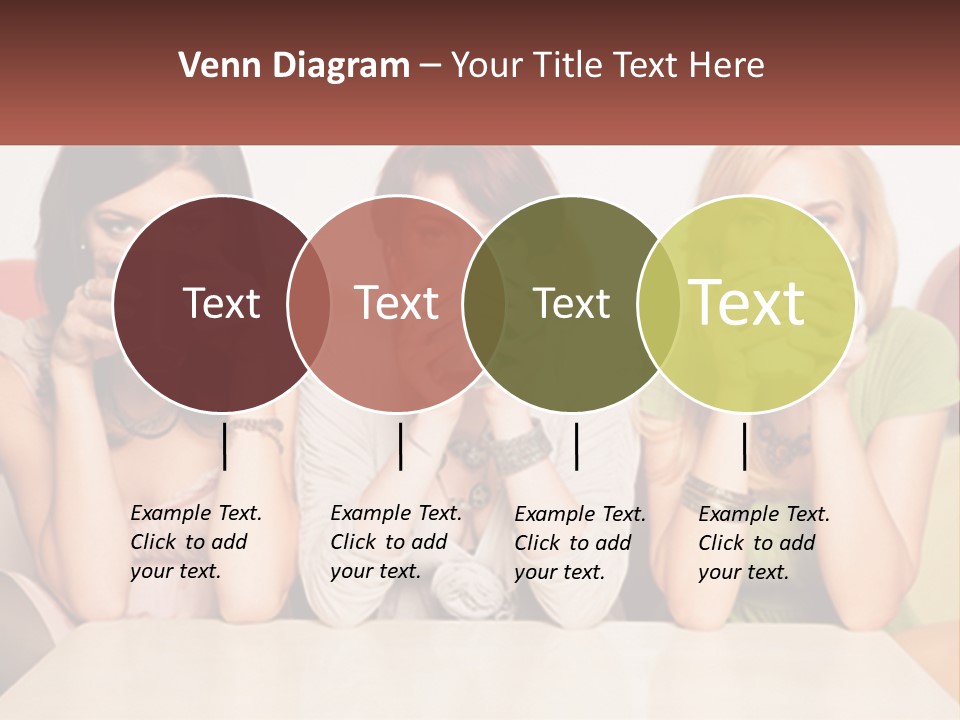 Three Women Sitting On A Couch Drinking Coffee PowerPoint Template