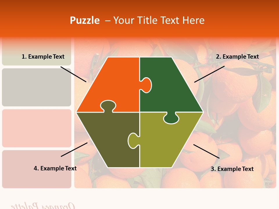 A Bunch Of Oranges With Green Leaves On Them PowerPoint Template