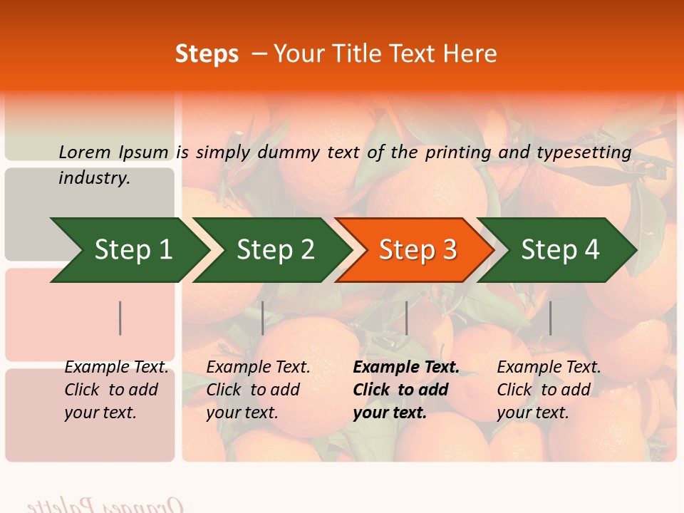 A Bunch Of Oranges With Green Leaves On Them PowerPoint Template