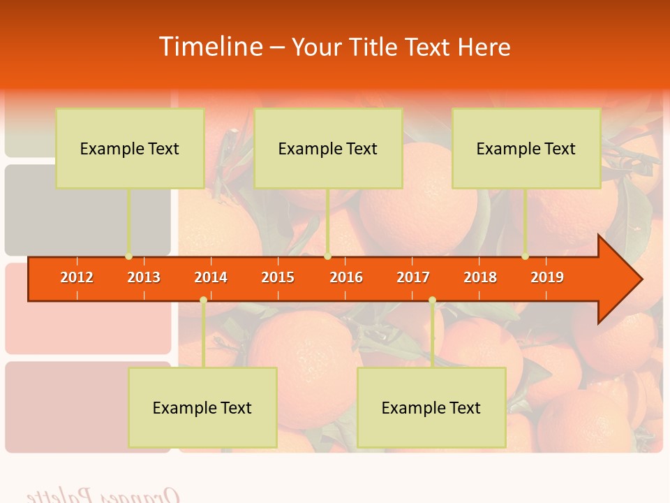 A Bunch Of Oranges With Green Leaves On Them PowerPoint Template