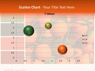 A Bunch Of Oranges With Green Leaves On Them PowerPoint Template