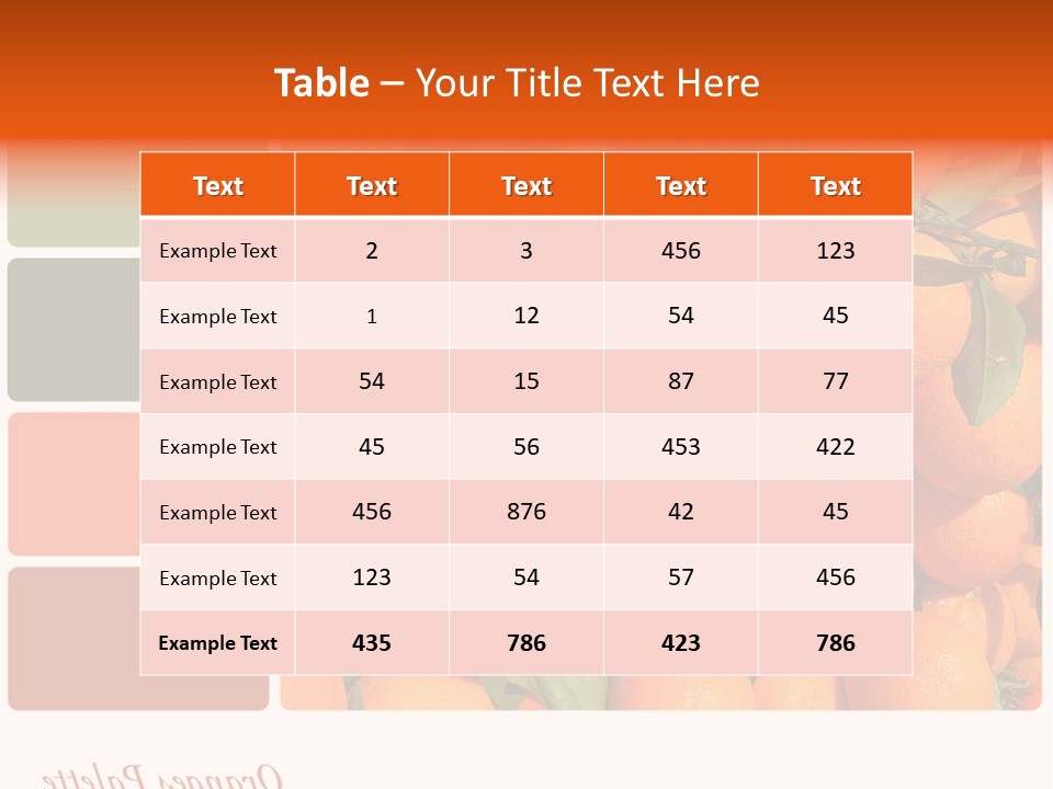 A Bunch Of Oranges With Green Leaves On Them PowerPoint Template