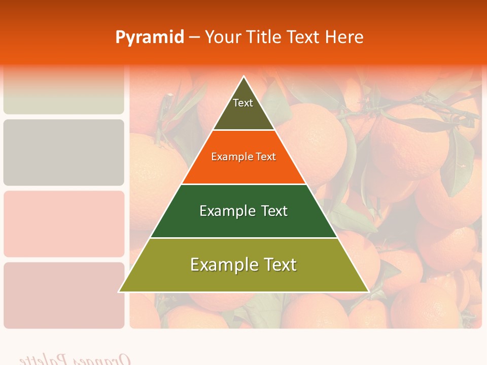 A Bunch Of Oranges With Green Leaves On Them PowerPoint Template