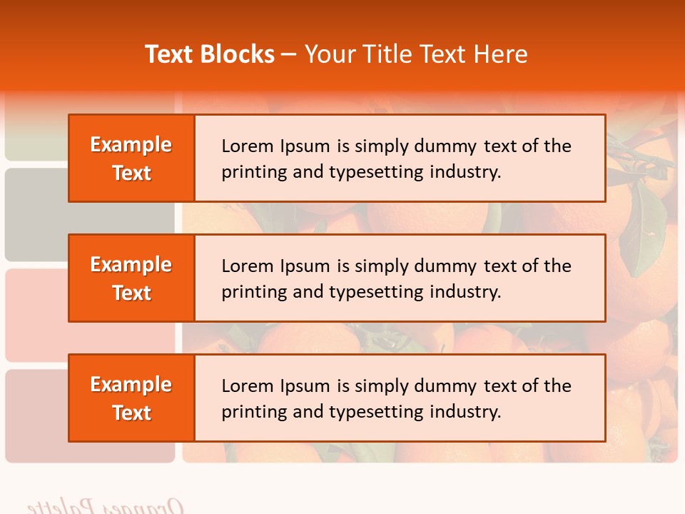 A Bunch Of Oranges With Green Leaves On Them PowerPoint Template
