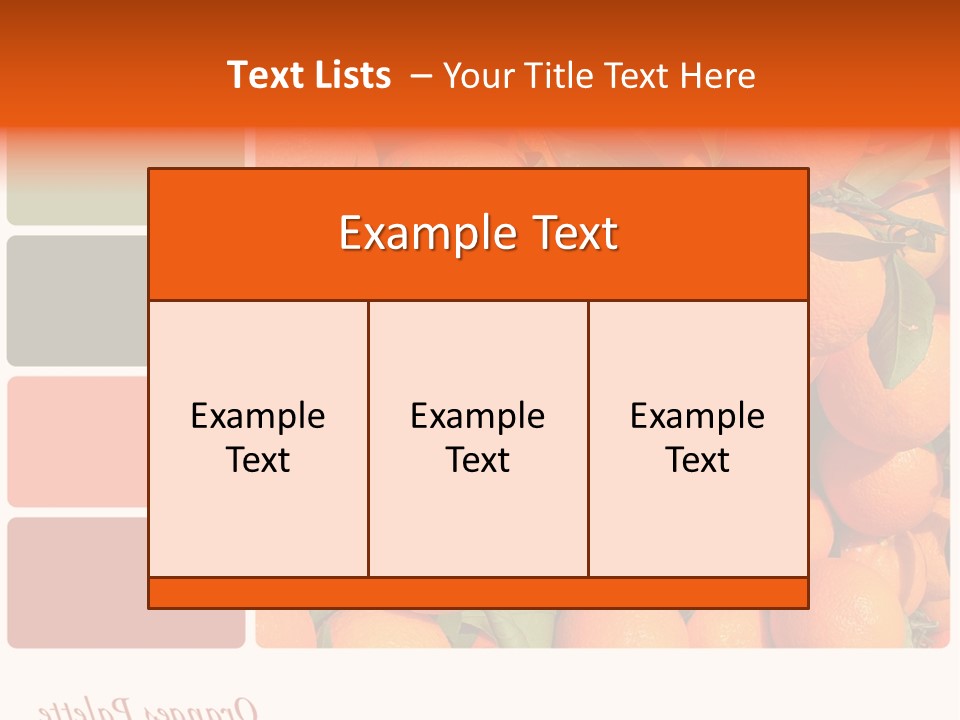 A Bunch Of Oranges With Green Leaves On Them PowerPoint Template
