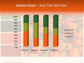 A Bunch Of Oranges With Green Leaves On Them PowerPoint Template