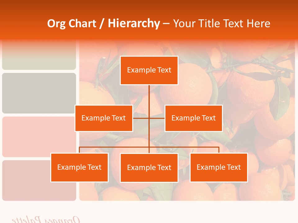 A Bunch Of Oranges With Green Leaves On Them PowerPoint Template