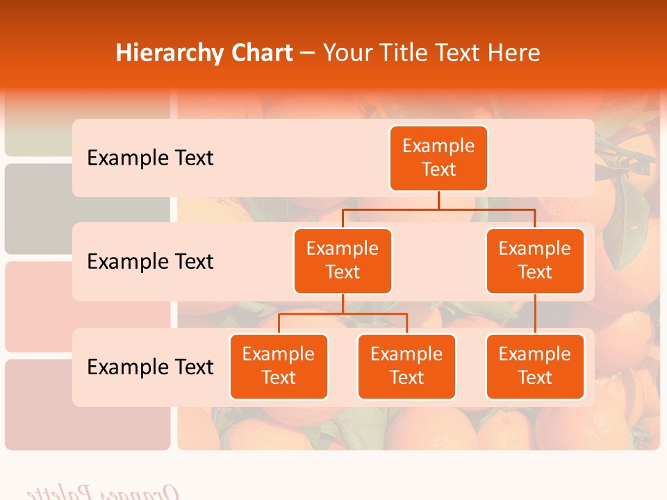 A Bunch Of Oranges With Green Leaves On Them PowerPoint Template
