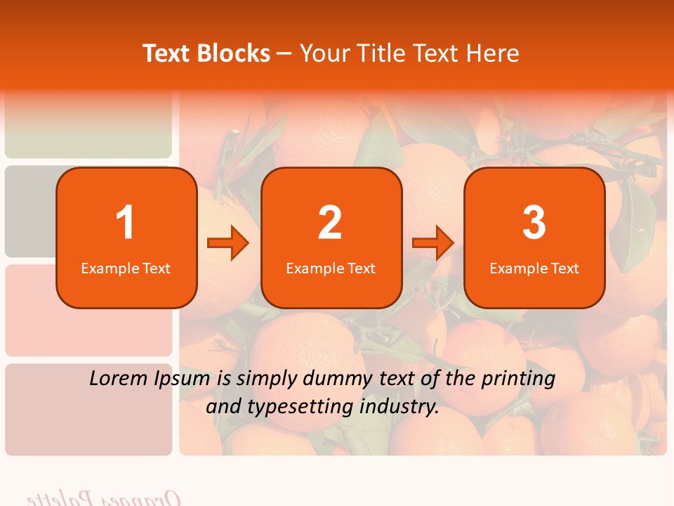 A Bunch Of Oranges With Green Leaves On Them PowerPoint Template