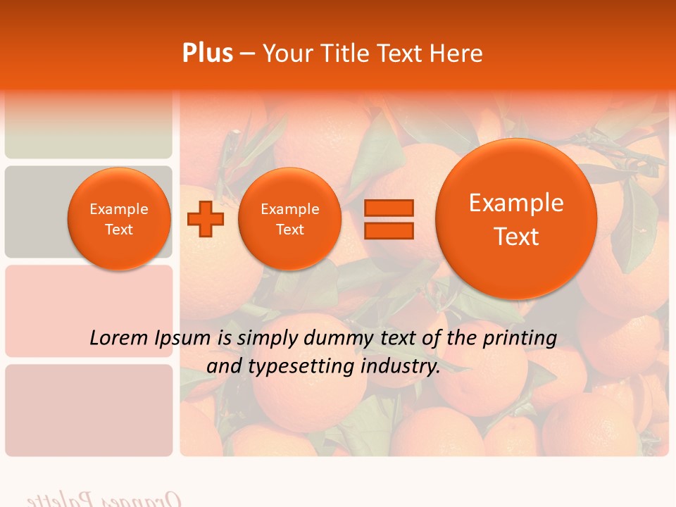 A Bunch Of Oranges With Green Leaves On Them PowerPoint Template