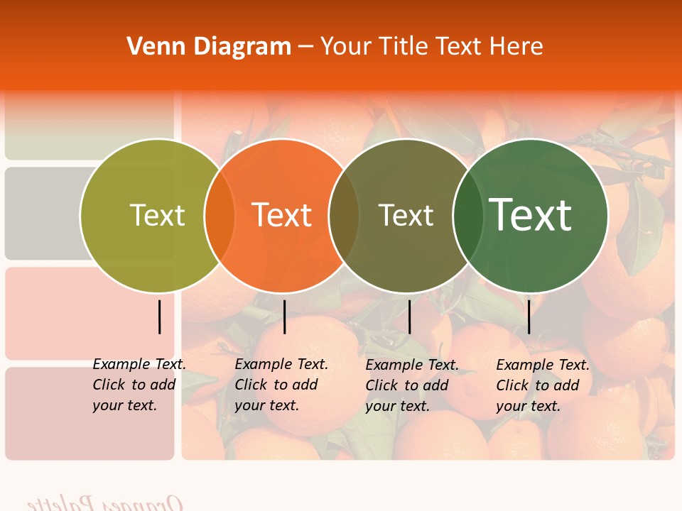 A Bunch Of Oranges With Green Leaves On Them PowerPoint Template