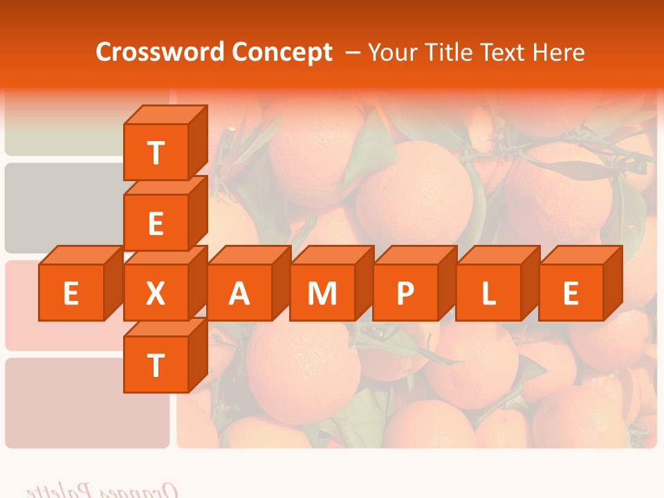 A Bunch Of Oranges With Green Leaves On Them PowerPoint Template