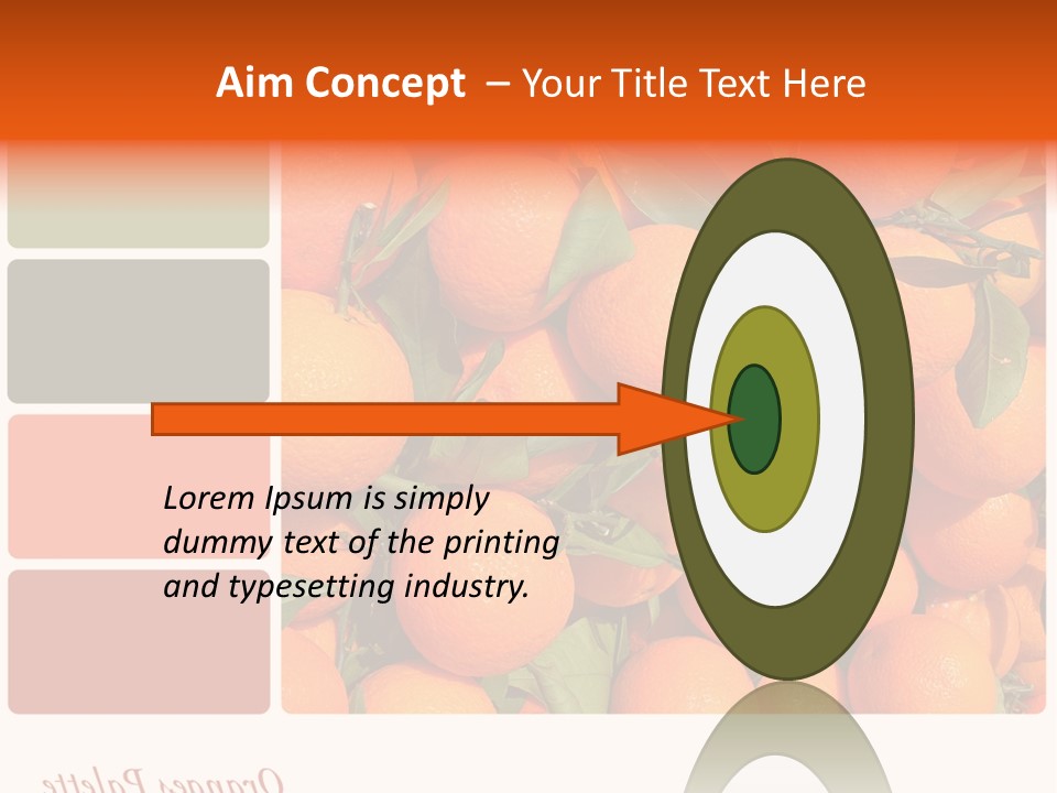 A Bunch Of Oranges With Green Leaves On Them PowerPoint Template