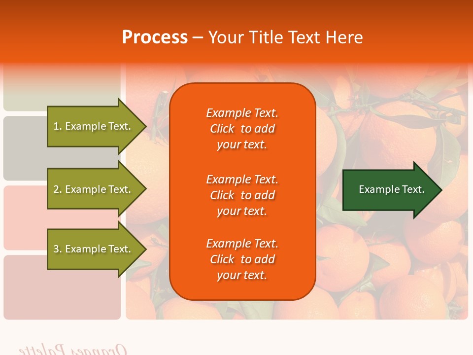 A Bunch Of Oranges With Green Leaves On Them PowerPoint Template