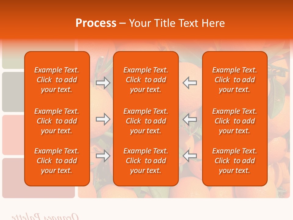 A Bunch Of Oranges With Green Leaves On Them PowerPoint Template