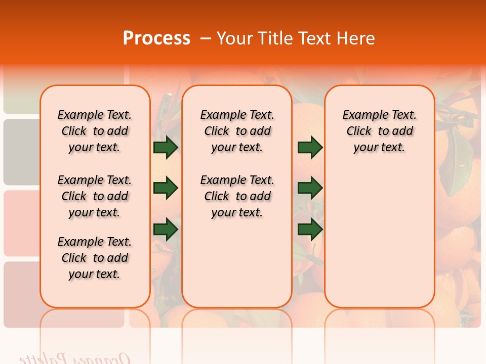 A Bunch Of Oranges With Green Leaves On Them PowerPoint Template