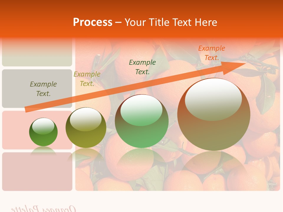 A Bunch Of Oranges With Green Leaves On Them PowerPoint Template