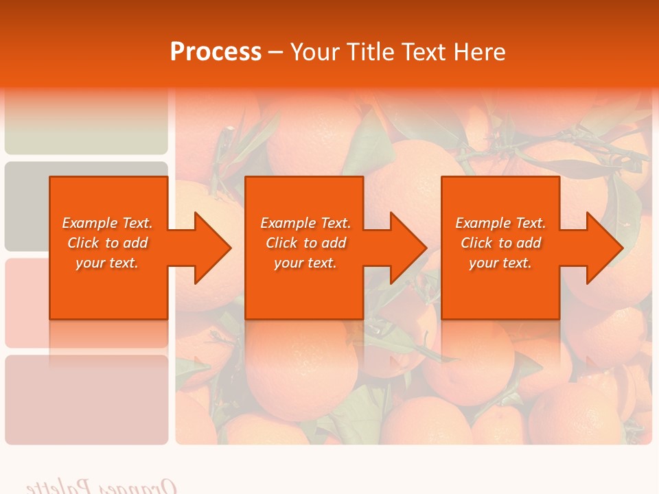 A Bunch Of Oranges With Green Leaves On Them PowerPoint Template